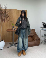 Bedden washed dart denim pants