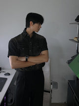 [A-S9948] クールエバーマッスルフィットデニムシャツ (3色)