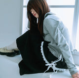 リボンプリーツスカート (black)