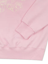 UNISEX Rose Embossed ブラウス レギュラーフィット スウェットシャツ ピンク (FCF1TS328M)
