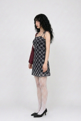 TEDDY CHECK MINI DRESS