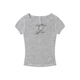 Niva Ribbon Keyhole Tee