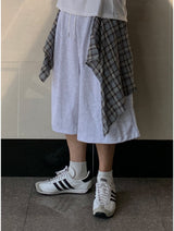 Rayo Check Layered Bermuda Pants