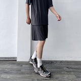 Draped Plissé Wide Shorts