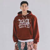 ビンテージロゴフードTシャツ　ワイン