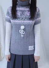 Bor nordic short-sleeve knit