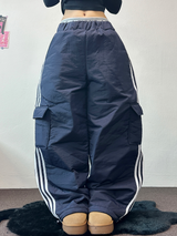 TRACK CARGO STRING PADDING PANTS ❤🖤🤎💚💙5COLOR