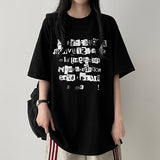 ルックルイラストレーションレタリングボクシーショートスリーブTシャツ