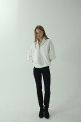 HIGH-NECK ZIP-UP SWEATSHIRT_WHITE