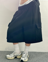 ベーシックカーゴバミューダスウェットパンツ🩶🖤 - 2 カラーズ