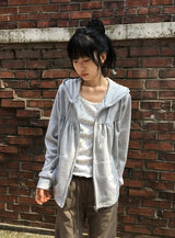 26FW★ [BAONHAUS] ポヒレン シャーリング フード ジップアップ