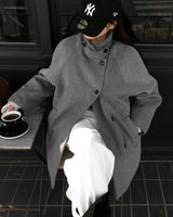 [ORIGINAL] HOLES HIGH NECK MEDIUM COAT