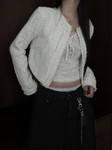 cropped tweed jacket (2color)