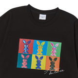 25SS ALIEN RABBIT POPART SHORT SLEEVE T-SHIRT BLACK
