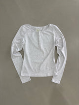 ブリーズ コットンモダール ヘンリーネック Tシャツ(Bio-Washing) -ライトミランジェ