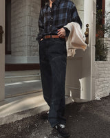 Rise Fatigue Wide Denim