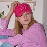 Round Logo Ball Cap (Magenta)