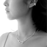 [MADE]  Silver ball earcuff