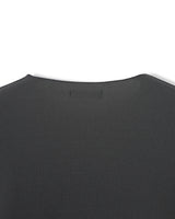 Sheer Raw-Edge Waffle Long Sleeve