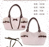 ROSE ISLAND Neapolitan berry chocolate forest-style girlish cotton-feel lace multi-layer underarm bag