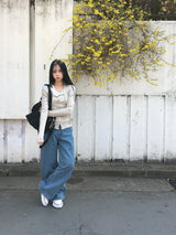 Nini Strap Ribbed Cardigan (6c)
