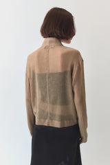 Light Crinkle Jumper / Peach Beige