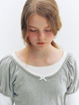 Dot Puff T-Shirt (Grey)