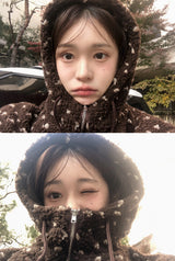 #Bear Dot Boa Fleece 2WAY Hood Jumper (3color)