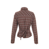 Check tied shirt 005