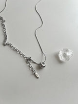 ddo vertical bold donut coin two way ロングレイヤードネックレス