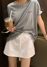 リア メール レタリング ショート スリーブ Tシャツ / 3カラー