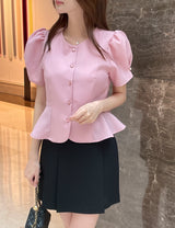 Luzel Puff Peplum Blouse