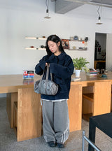 ピルファーレースブラッシュバンディングワイドパンツ