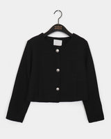 Becche silver button tweed jacket