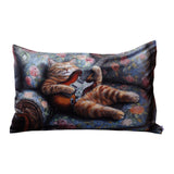 Velvet cat pillowcase