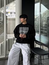 Snap cargo wide sweatpants