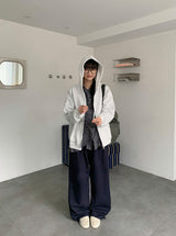 [unisex] オキア ツーウェイ フード ジップアップ