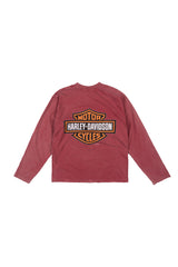 Motorcycle Vintage Crop Long Sleeve T-Shirt