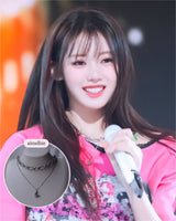 [Baby Monster ローラ Necklace] バレエコアムーンレイヤードネックレス(Surgical Steel)