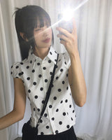 Milling Dot Puff Blouse