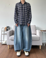 ティーンウォッシングバルーンデニムパンツ