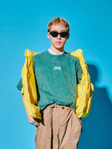 Sakura Animals Green Denim Washed T-Shirt (Puzzle Bobble)