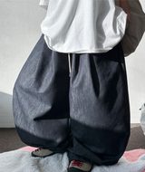 5000 SOLD OUT 🥳 ❤‍🔥 (DURABLE DENIM VER) ❤‍🔥 TWO PLEAT BALLOON COTTON PANTS 🖤🩵 - 2 COLORS