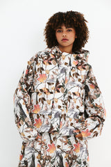 BIG POCKET HOODED JACKET REALTREE WHITE