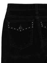 ベルベットスタッズブーツカットパンツ