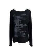 printed ribbed long sleeves (2color)