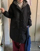 Hanfree Check Long Padding Jumper
