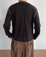 Waffle Crop Long Sleeve Tee