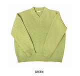 [U-BASIC] Rio basic loose fit V-neck knitwear
