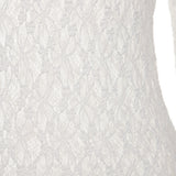 8287 Pierced Sheer Lace Long Sleeve Top (White)